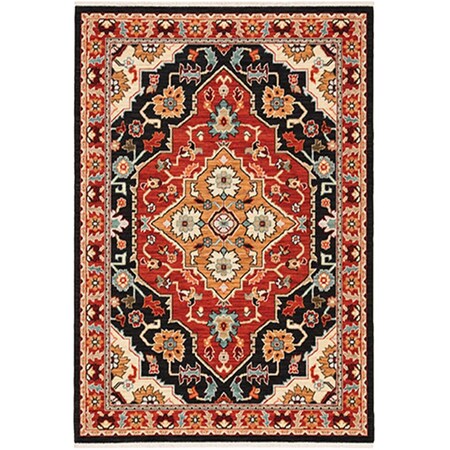 Oriental Weavers 3 ft. 3 in. x 5 ft. Lilihan 4929A Rectangle Area RugBlack L4929A100153ST